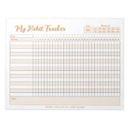 Bloc De Notas Notepad de Habit Tracker completo de Personalizabl