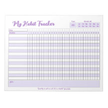 Notepad de Habit Tracker completo de Personalizabl