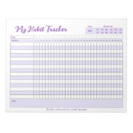 Bloc De Notas Notepad de Habit Tracker completo de Personalizabl