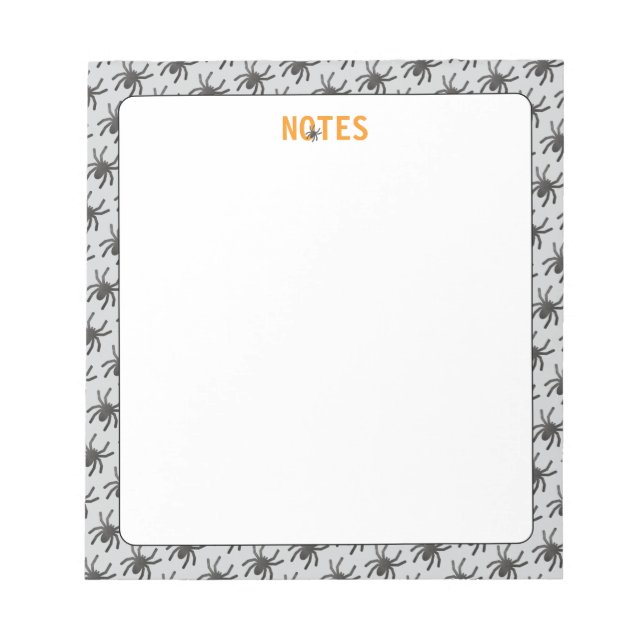 Bloc De Notas Notepad de Halloween de Spider Spooky (Frente)
