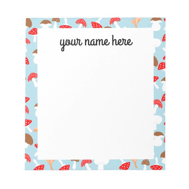 Bloc De Notas Notepad de hongos personalizados (Frente)