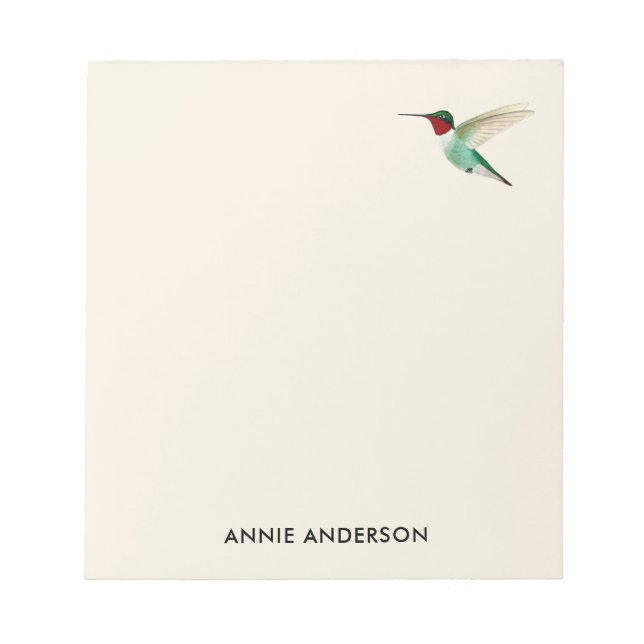 Bloc De Notas Notepad de Hummingbird personalizado con trompeta  (Frente)