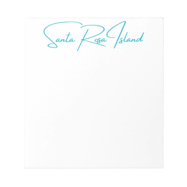 Bloc De Notas Notepad de la isla Santa Rosa (Frente)