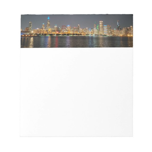 Bloc De Notas Notepad de la Línea Skyline de Chicago (Frente)