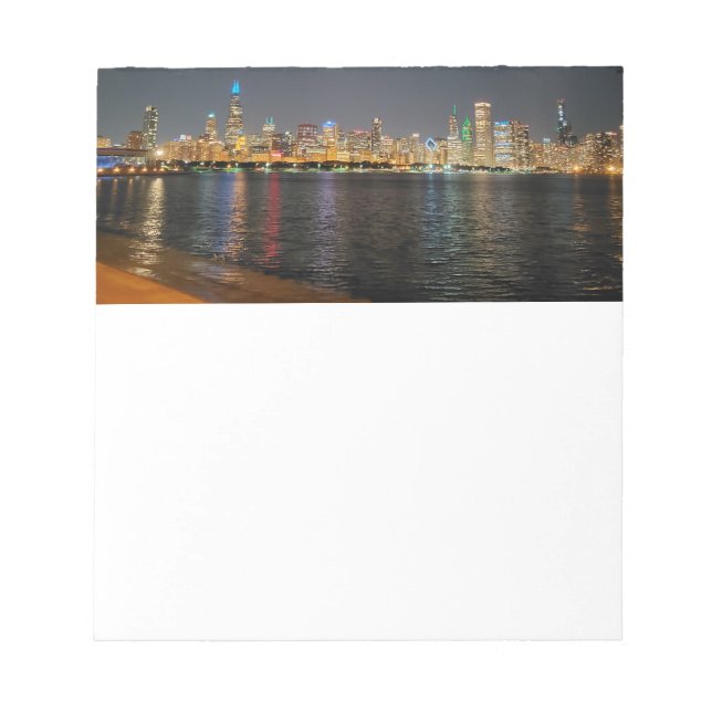 Bloc De Notas Notepad de la Línea Skyline de Chicago (Frente)