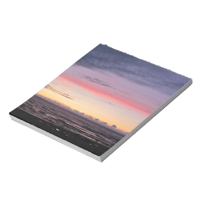 Bloc De Notas Notepad de la puesta de sol del lago Michigan (Lado Izquierdo)