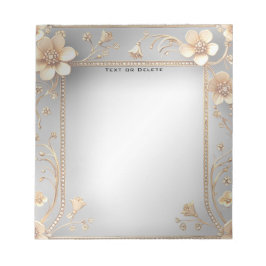 Bloc De Notas Notepad de las flores doradas