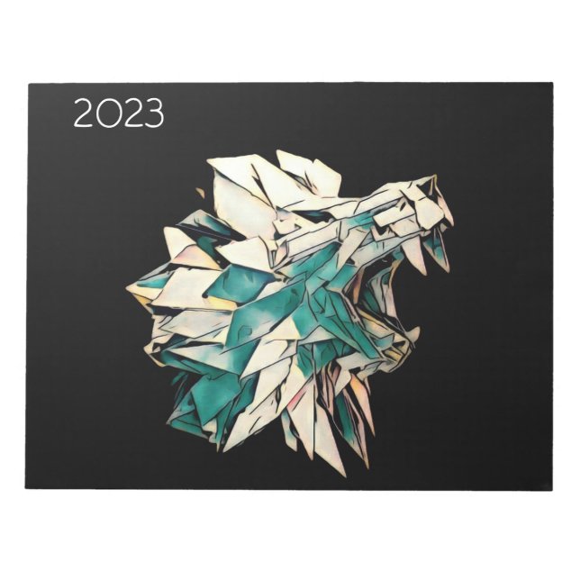 Bloc De Notas Notepad de león personalizable (Frente)