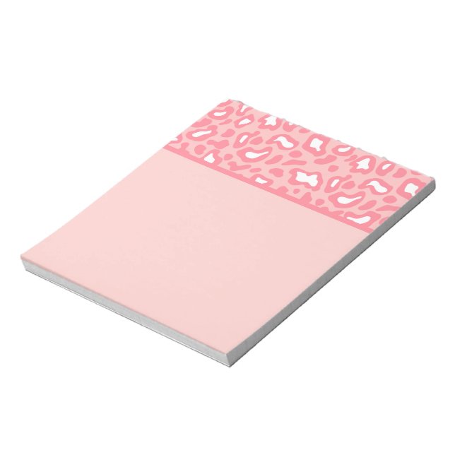 Bloc De Notas Notepad de leopardo rosado de bonito (Lado Izquierdo)