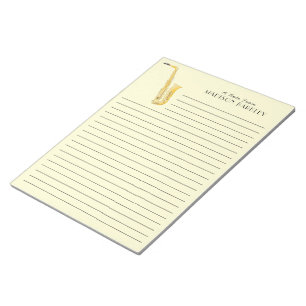 Bloc De Notas Notepad de maestro de banda saxofón