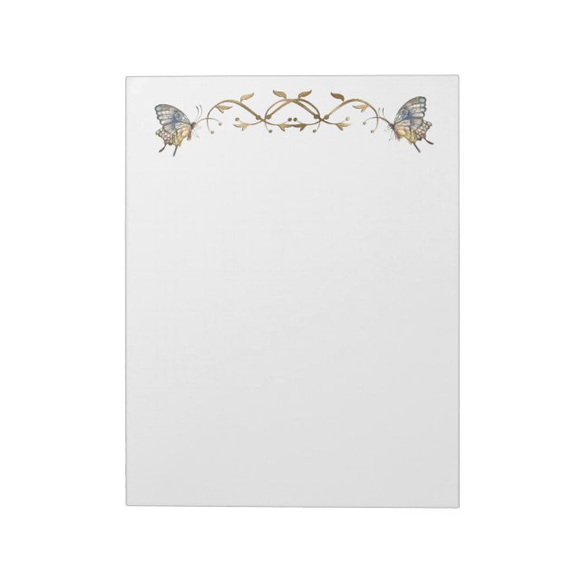 Bloc De Notas Notepad de mariposas elegantes (Lado Izquierdo)
