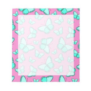 Bloc De Notas Notepad de mariposas rosadas