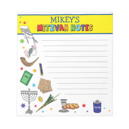 Bloc De Notas Notepad de Mitzvah personalizado - Estilo 2