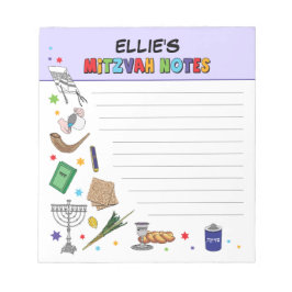 Bloc De Notas Notepad de Mitzvah personalizado - Estilo 3