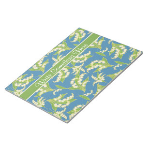 Bloc De Notas Notepad de moda o Jotter: Lilies of the Valley, Bl