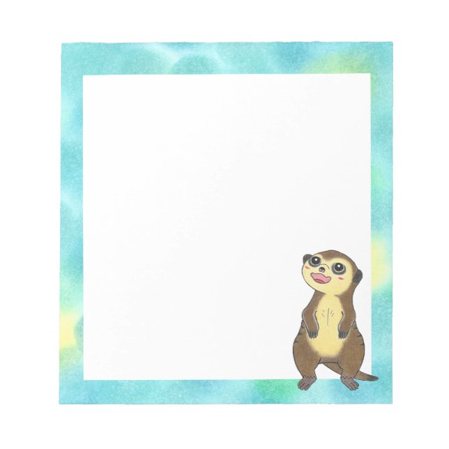 Bloc De Notas Notepad de Navidades de vacaciones de Cute Meerkat (Frente)