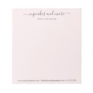Bloc De Notas Notepad de negocios Minimalista rosa elegante