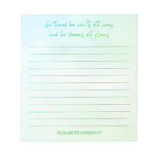Bloc De Notas Notepad de nombre de presupuesto motivacional de c