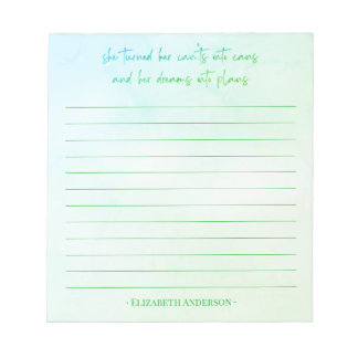 Bloc De Notas Notepad de nombre de presupuesto motivacional de c