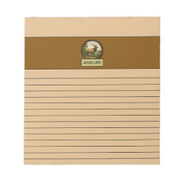 Bloc De Notas Notepad de North American Elk Burlywood