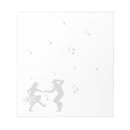 Bloc De Notas Notepad de notas musicales de Country Music Dancin