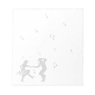 Bloc De Notas Notepad de notas musicales de Country Music Dancin