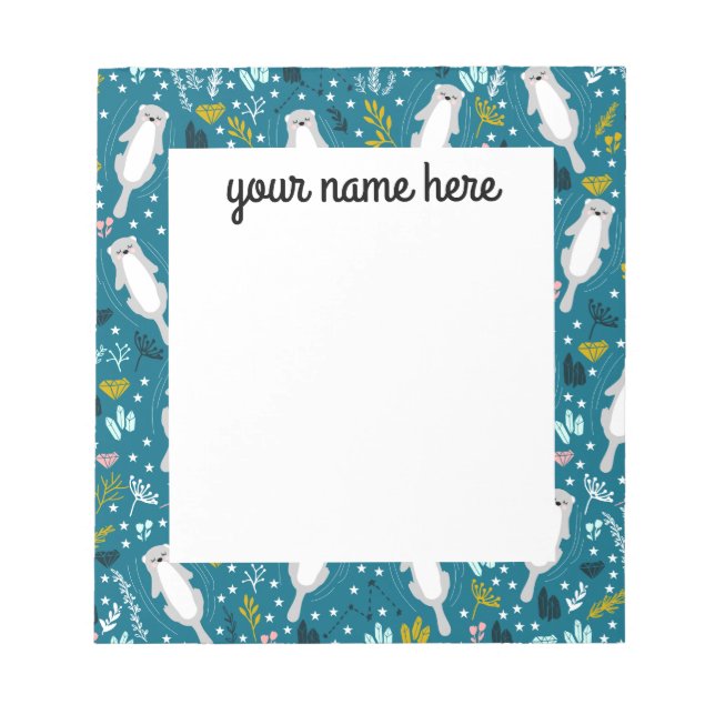 Bloc De Notas Notepad de nutrias personalizadas (Frente)