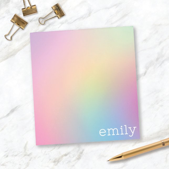 Bloc De Notas Notepad de Ombré Pastel dulce personalizado con no (Subido por el creador)