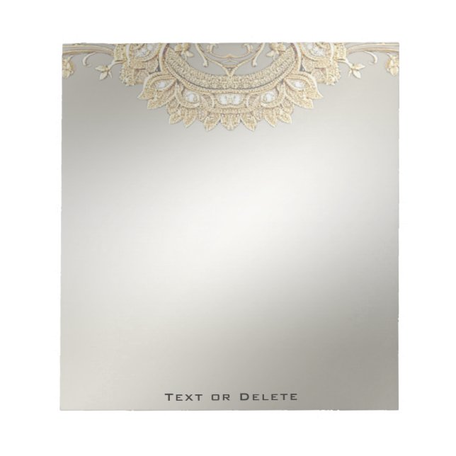 Bloc De Notas Notepad de Ornate Gold (Frente)