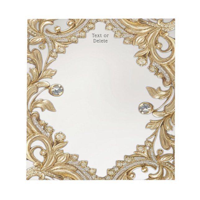 Bloc De Notas Notepad de oro decorativo (Frente)