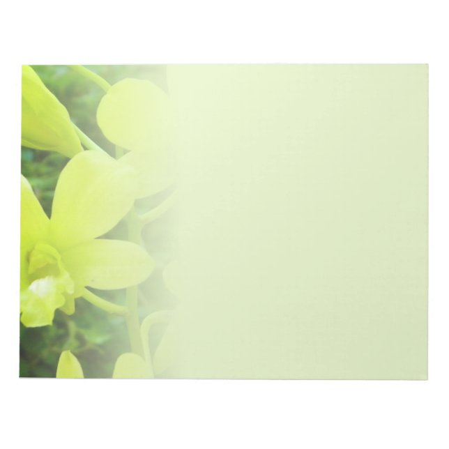Bloc De Notas Notepad de orquídeas amarillas (Frente)