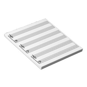 Bloc De Notas Notepad de papel de música de manuscrito