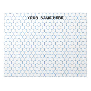 Bloc De Notas Notepad de papel gráfico de hexágono grande person