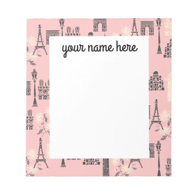 Bloc De Notas Notepad de París personalizado (Frente)