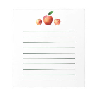 Bloc De Notas Notepad de patrón de Apple de color de agua ruso