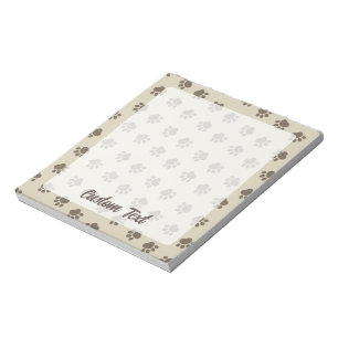 Bloc De Notas Notepad de patrón de trazas de mascota