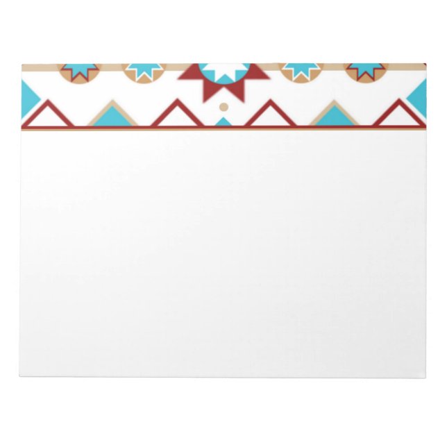 Bloc De Notas Notepad de patrón nativo americano (Frente)