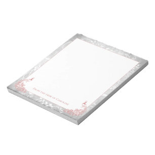 Bloc De Notas Notepad de pavos reales rosados
