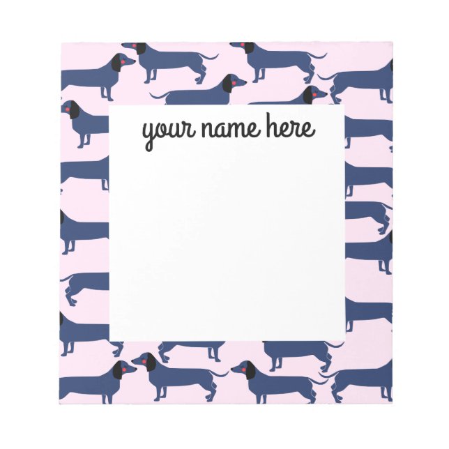 Bloc De Notas Notepad de Perro Wiener Personalizado (Frente)
