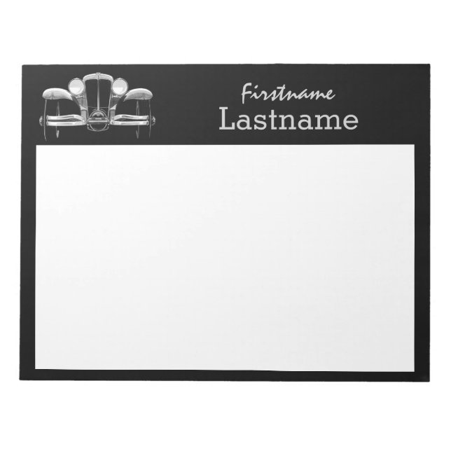 Bloc De Notas Notepad de personalizado de coches de época (Frente)