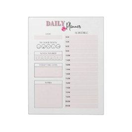 Bloc De Notas Notepad de Pink Daily Planner