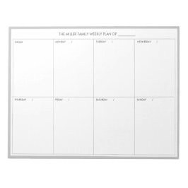Bloc De Notas Notepad de planificador minimalista moderno semana