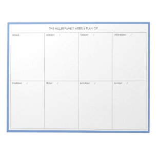 Bloc De Notas Notepad de planificador minimalista moderno semana