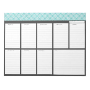 Bloc De Notas Notepad de Planificador Semanal