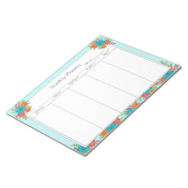 Bloc De Notas Notepad de Planner Floral Weekly