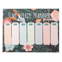 Notepad de Planner Semanal de Jardening