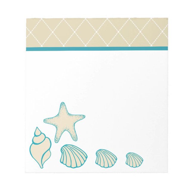Bloc De Notas Notepad de playa Seashells (Frente)