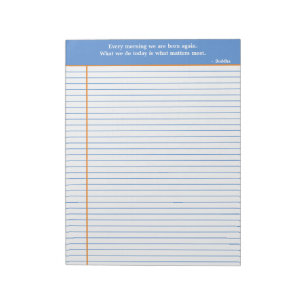 Bloc De Notas Notepad de presupuesto personalizado, azul y Naran