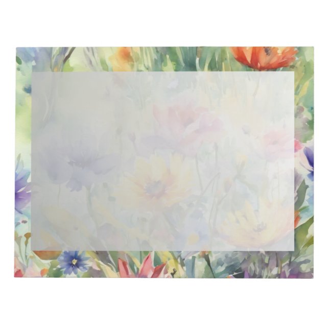 Bloc De Notas Notepad de primavera floral (Frente)