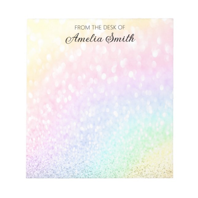 Bloc De Notas Notepad de profesor de arcoiris dulce personalizad (Frente)